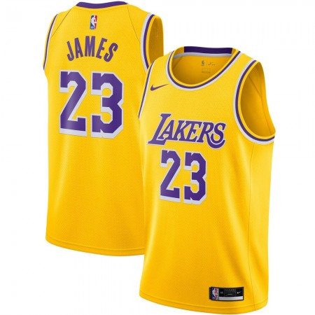 Herren NBA Los Angeles Lakers Trikot LeBron James 23 Nike 2020-2021 Icon Edition Swingman